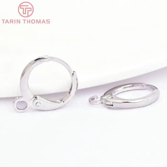 (2700) 20 pièces 12MM 13MM 24K couleur or plaqué boucle d'oreille cerceau pour bricolage fabrication de bijoux trouver des accessoires