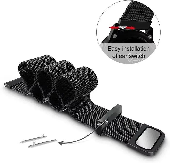 Bracelet à boucle milanaise pour Samsung Galaxy Watch, 7, 6, 5, 4, 44mm, 40mm, bande métallique magnétique, 22mm, 20mm, bracelet Galaxy Watch 4/6 Classic