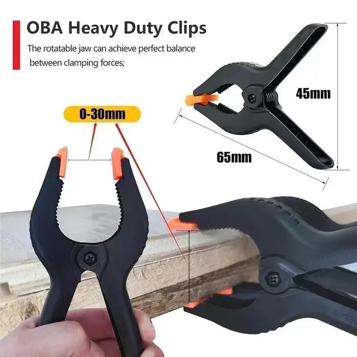5/20 Pcs Pinces à ressort noires robustes, pinces de menuiserie, pinces pour accrocher des photos, pinces pour bricolage et photographie