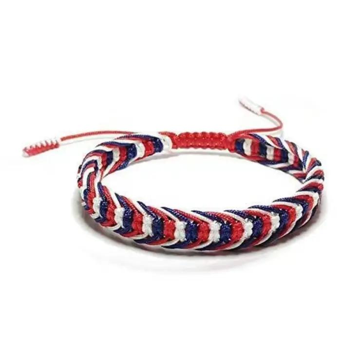 Bracelet en corde tressée multicolore pour femmes et hommes, réglable, bijoux ethniques, cadeau