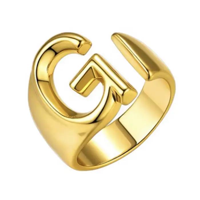 4 pièces/ensemble lettres GUTS Punk or argent couleur bague pour femmes hommes réglable mode fête bijoux accessoires cadeaux