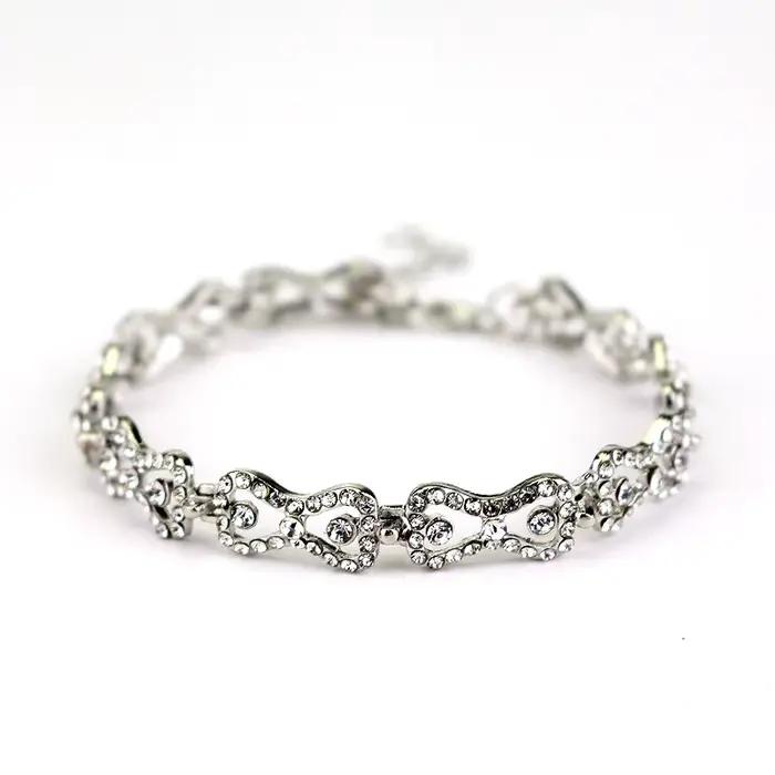 Bracelet The Vampire Diaries Klaus Caroline Forbes, avec strass et nœud en cristal, cadeau brillant pour fille, bracelet tendance