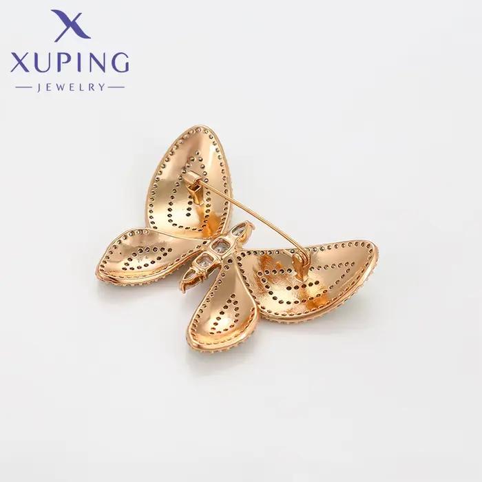 Nouvelle Arrivée Bijoux Xuping Broches en Cuivre Doré Motif Animal pour Femme Cadeau Anniversaire Fête X000852250