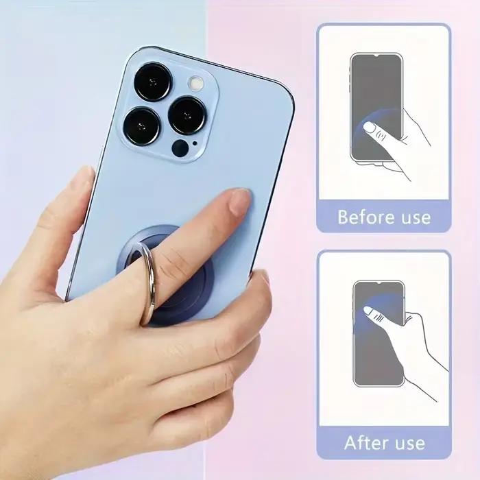 1/3PCS Universel 360 °   Support de téléphone magnétique rotatif pour voiture, mini support de bague rotatif pour téléphone portable