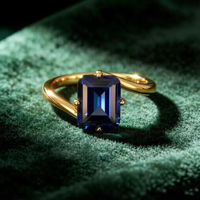 Wong Rain – bague Vintage en argent Sterling 100% 925, saphir de laboratoire à coupe émeraude, diamants à haute teneur en carbone, bijoux fins pour mariage et fiançailles