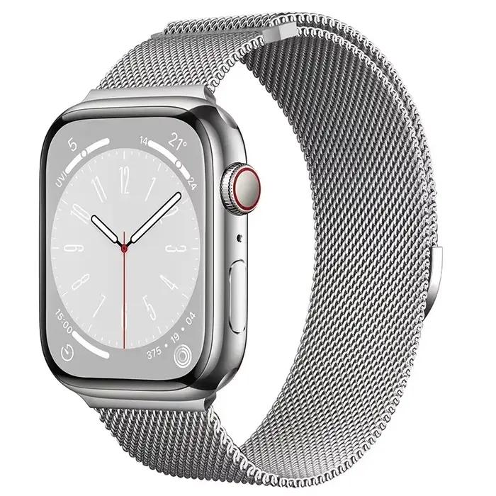 Bracelet à boucle milanaise pour bracelet de montre Apple 42mm 46mm 41mm 45mm 40mm 44mm 49mm 38mm bracelet de Sport en maille métallique pour iWatch10 42 46mm