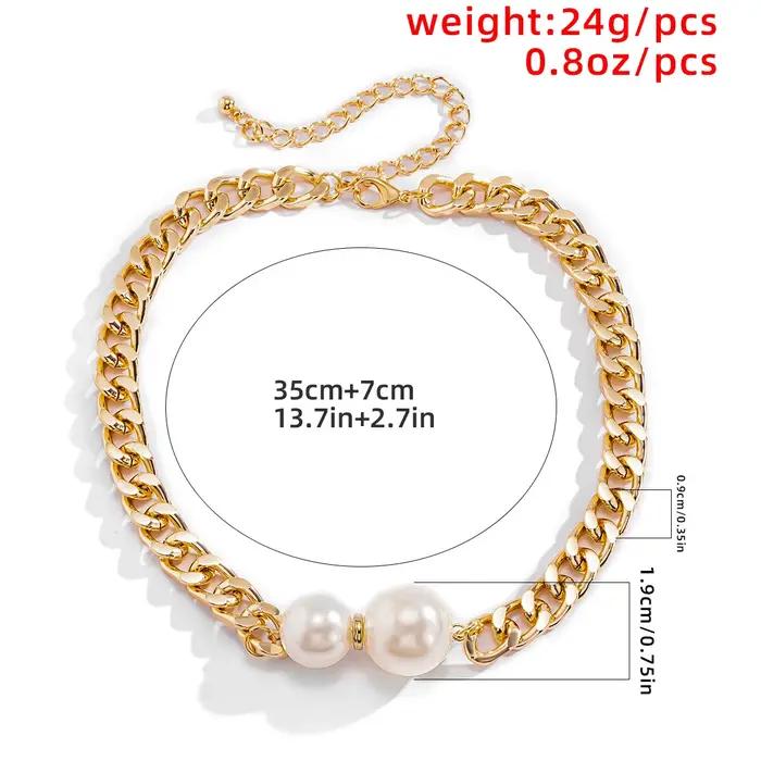 Colliers Vintage Punk pour Femmes, Pendentif de Perle, Ras du Cou, Accessoires de Mode, Bijoux