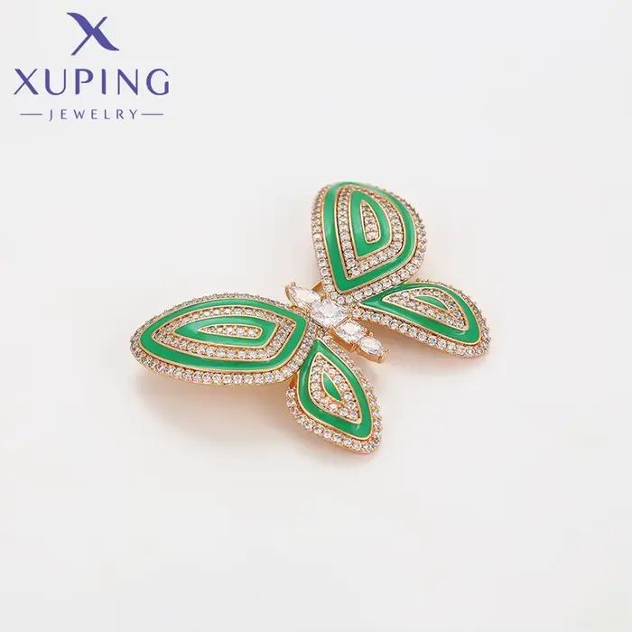 Nouvelle Arrivée Bijoux Xuping Broches en Cuivre Doré Motif Animal pour Femme Cadeau Anniversaire Fête X000852250