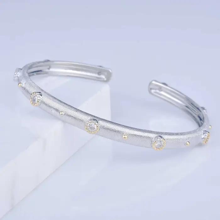 Bracelet élégant en diamant haute qualité style rétro pour femme, taille unique, artisanat raffiné, bijoux de mode