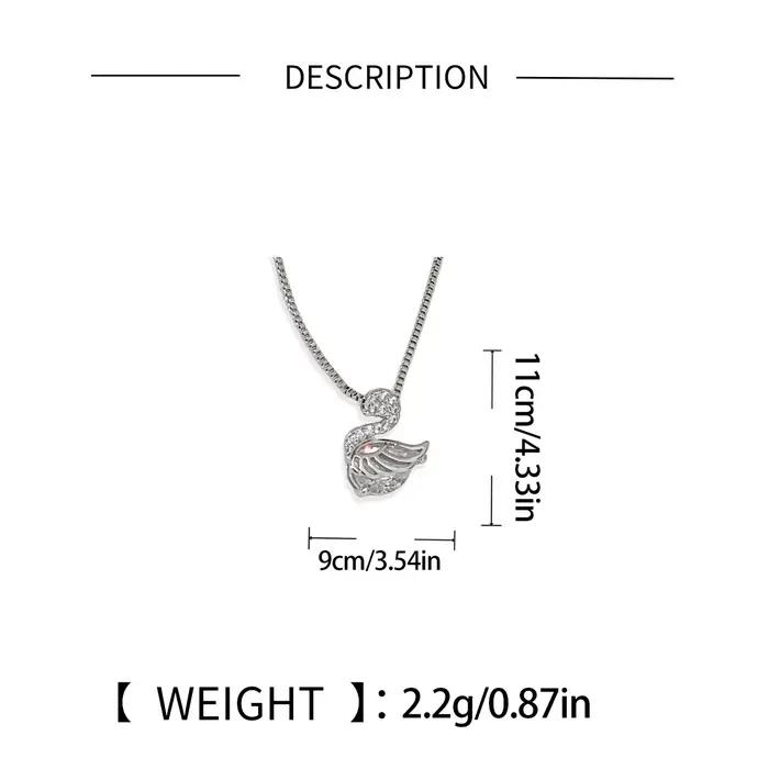 Collier petit cygne pour femmes, léger, luxe, haute couture, chaîne de clavicule polyvalente, cadeau