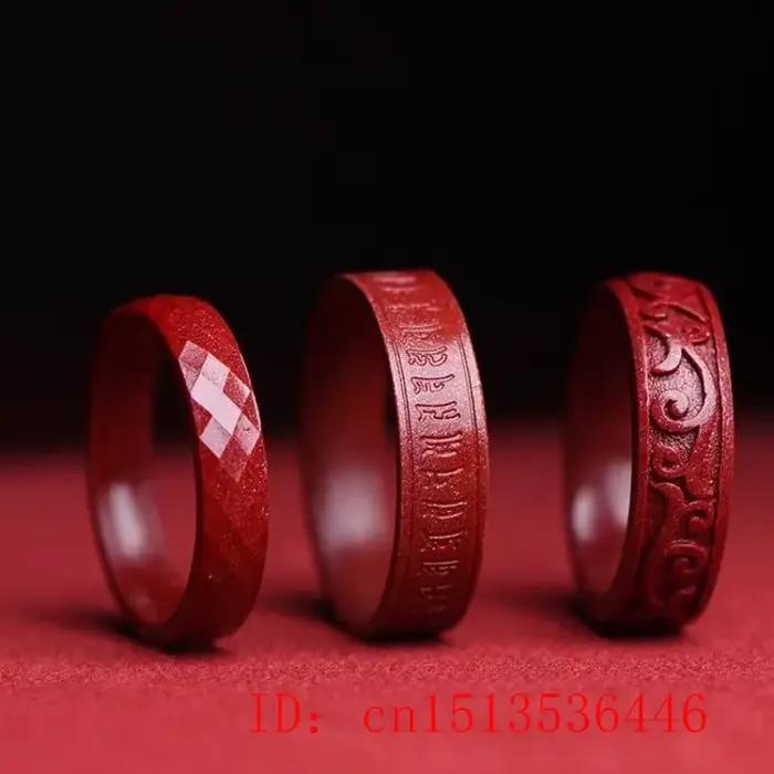 Bague Cinabre Authentique Naturelle, Bijoux d'Éternité, Amulettes de Fiançailles, Mascottes, Cadeau de Luxe, Couple, Petite Amie, Amour, Promesse, Mode
