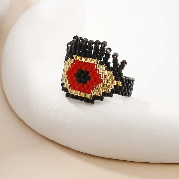KELITCH turc mauvais œil anneau Unique fête mode bijoux de protection Nazar Boncuk Design déclaration bague cadeau