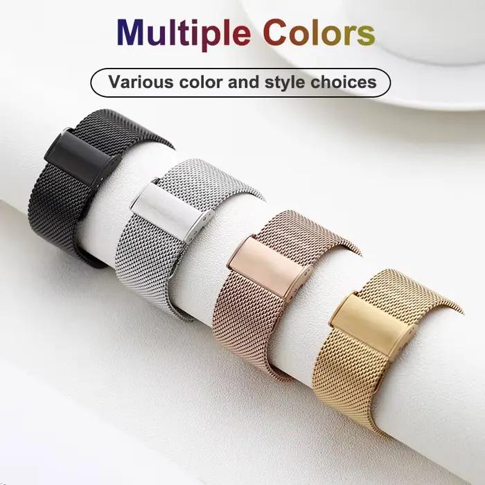 Bracelet Milanese Loop 20mm 22mm pour Garmin Vivoactive 5/6 Huawei, Samsung, bracelet de montre à installation rapide, accessoire