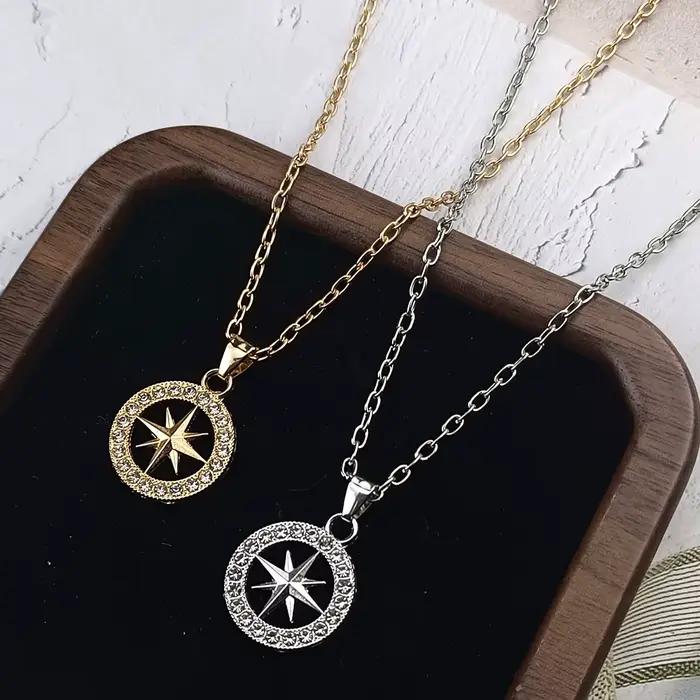Colliers boussole KPOP CZ, collier boussole hip-hop imperméable pour hommes, pendentif SKZ STAY, cadeaux pour amis