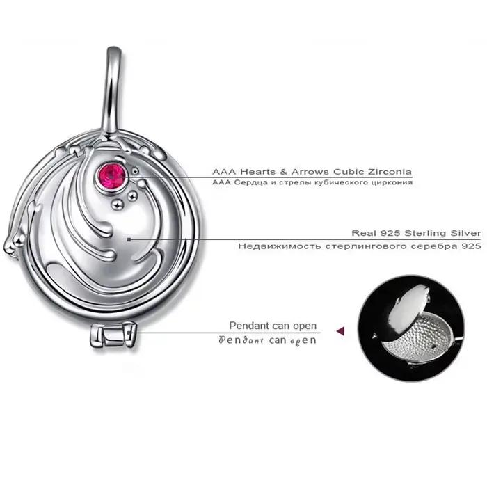 Collier Médaillon en Argent Pur 925 pour Femme, Pendentif Cosplay, Bijoux, Pull, Film The Vampire Diaries, Elena Vervain, Cadeau de Noël