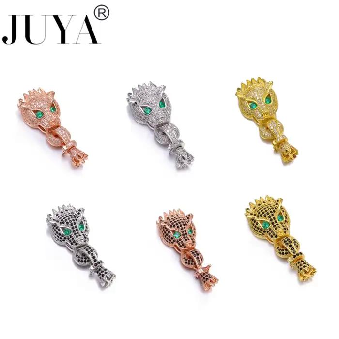 Nouveauté Bijoux Zircon Panthère Animale Breloques Flottantes pour Bracelets Colliers Grands Breloques Panthère Fermoirs Bijoux Berloque