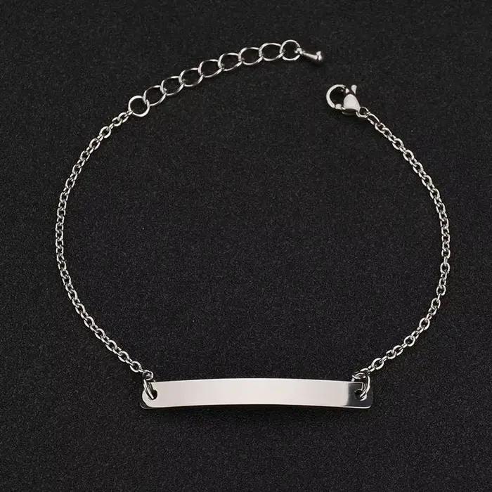 Punk homme Bracelets Hip Pop couleur or acier inoxydable épais main chaîne barre vierge Couple homme