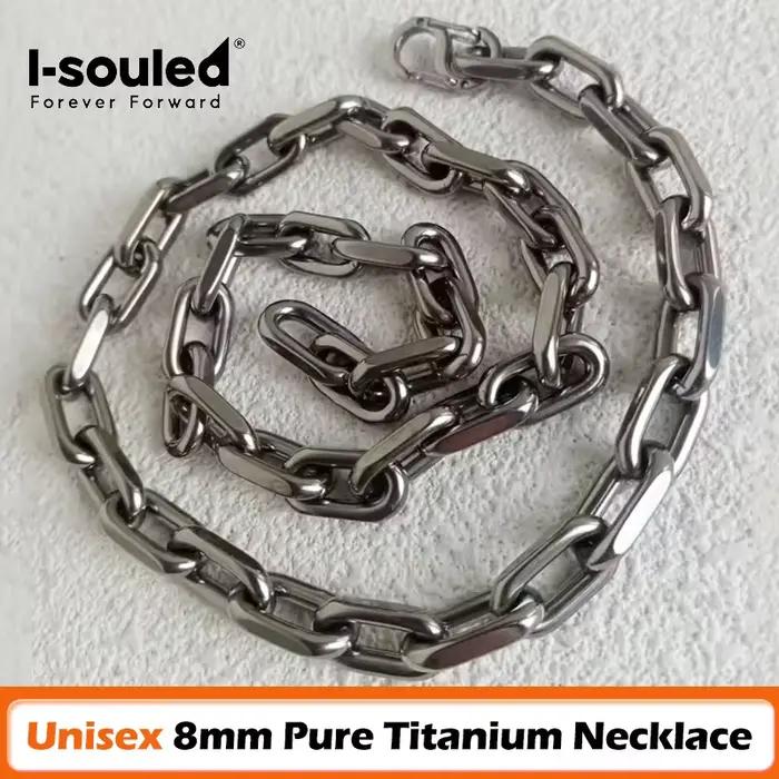 Collier en titane pur - Style polyvalent européen et américain, bijoux pour couples, hypoallergéniqu