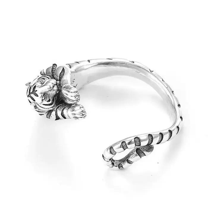 LIVVY – bague tigre dominatrice gothique vintage en argent thaïlandais, nouveau design, tendance pou