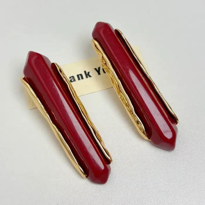 Boucles d'oreilles tendance en résine géométrique pour femme, bijoux de luxe élégants et personnalis