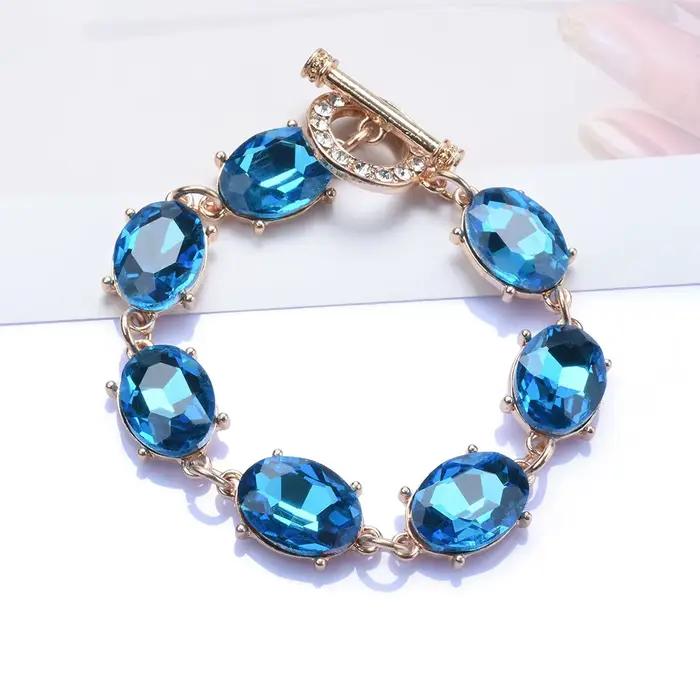 Ensemble de Bijoux en Pierres Précieuses pour Femme, Clip, Strass, Accessoires de Poméras, Perlé, Bl