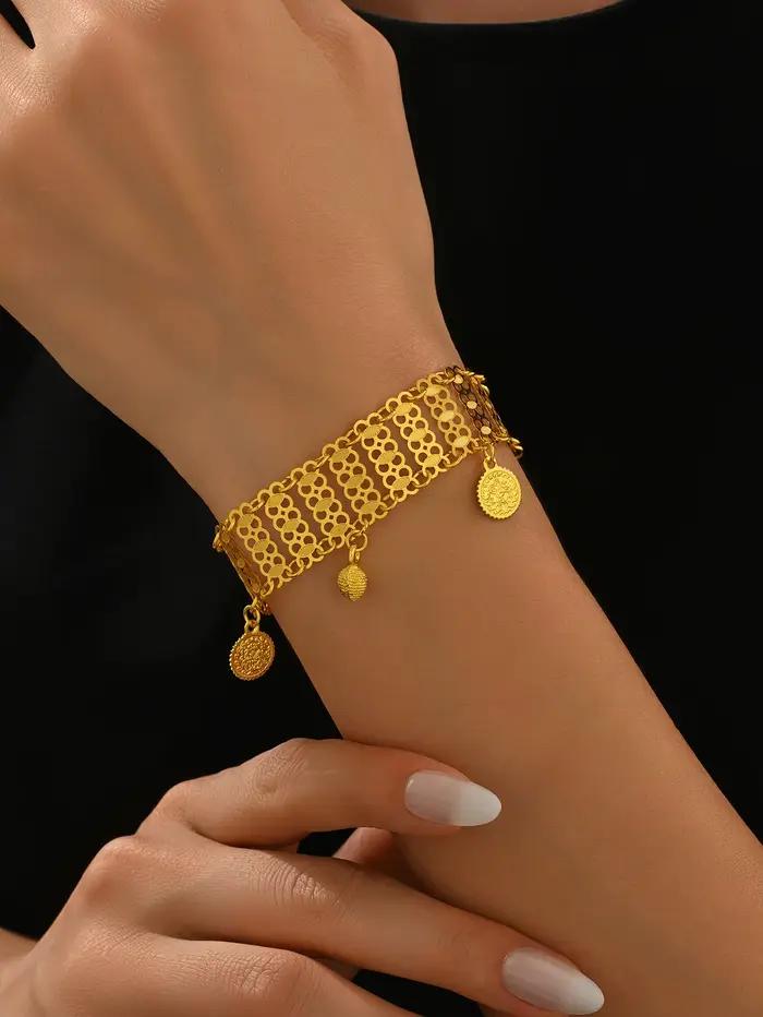 Bracelet à pampilles fabriqué à la main en métal pour l'industrie lourde, Style cour de luxe arabe,