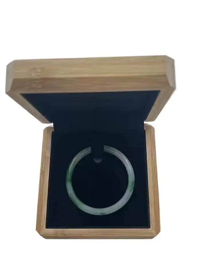 Boîte à bijoux en bambou et en bois, bracelet à bijoux, boîte cadeau élégante et minimaliste, boîte
