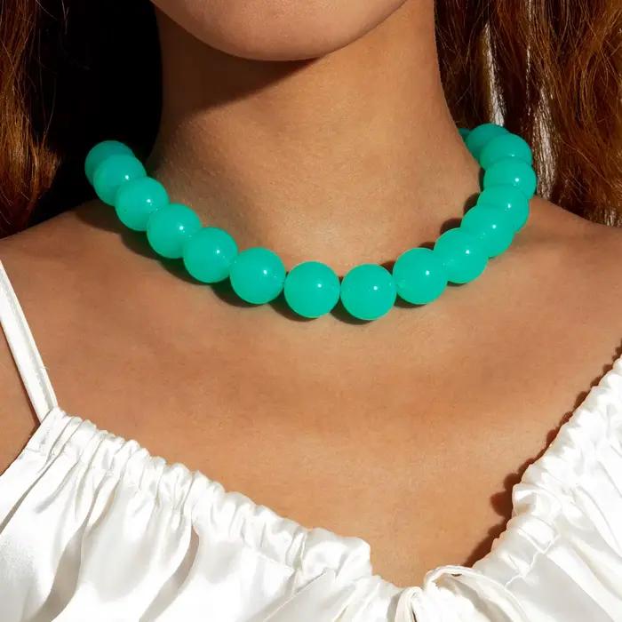 Docona bohême perle ronde colorée collier pour femmes mode Banquet réglable géométrique vacances bij