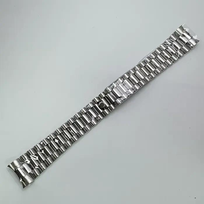 Bracelet Oyster/Jubilee en acier massif argenté, largeur 20MM, boucle Ad Justment pour boîtier de mo