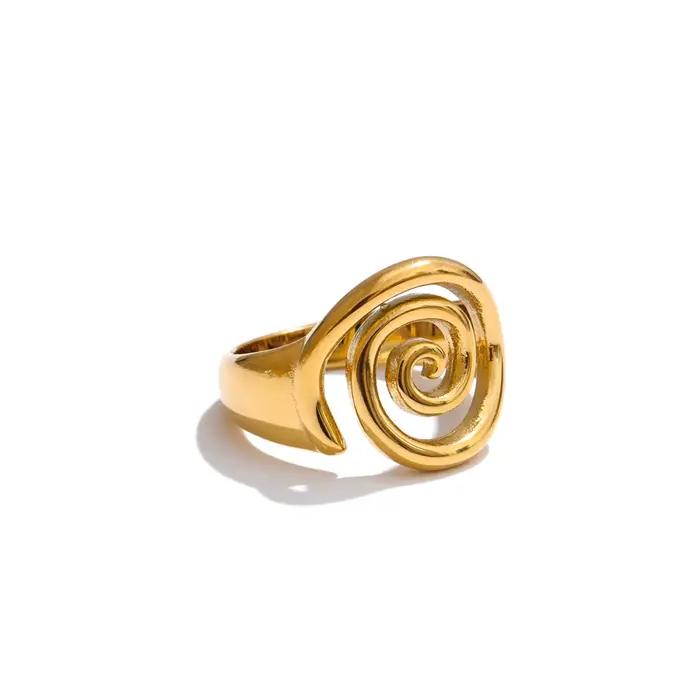 Yhpup-Bague de la série ChimConch Ocean pour femme, bijoux de doigt en or véritable, sweat-shirts pl