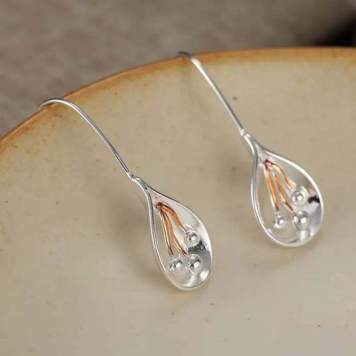 Boucles d'oreilles pendantes en feuille dorée avec imitation perle, style bohème chic, pour femmes,