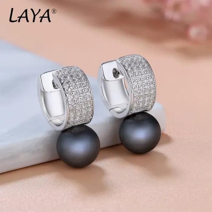 Laia – boucles d'oreilles en argent Sterling 925 pour femmes, bijoux de luxe, en Zircon cubique tran