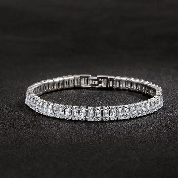 Offres spéciales 925 Bracelet en argent Sterling couleur Noble cristal main pour les femmes charme m