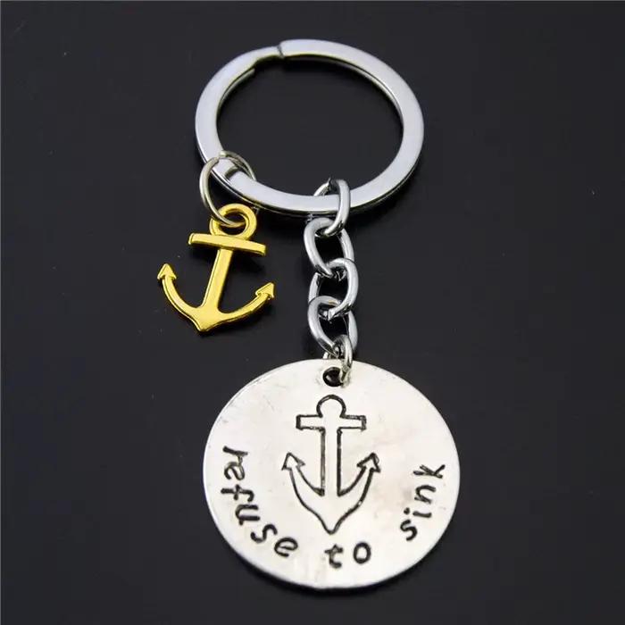Porte-clés de pêche en hameçon, 1 pièce, poisson de plage, ancre, phare, breloques, bijoux d'été, ca