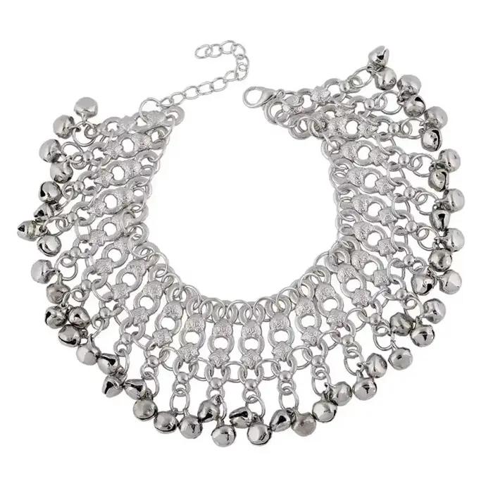 Nouveau Vintage multicouche cloches cheville Bracelet pied bijoux Boho été plage pieds nus sandales