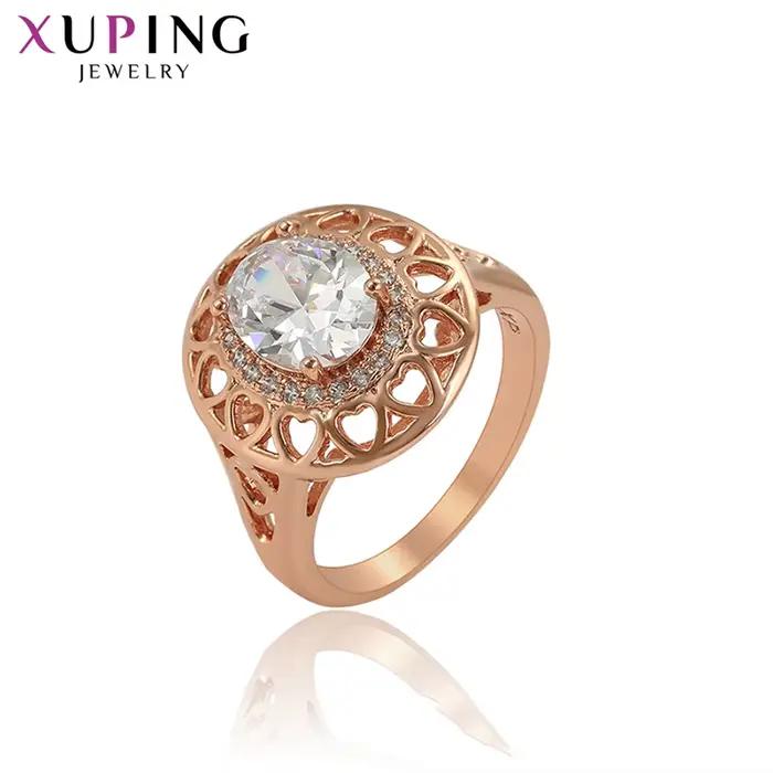 Xuping grande bague de fiançailles pour femmes bijoux de mariage nouveauté couleur or Rose plaqué ca