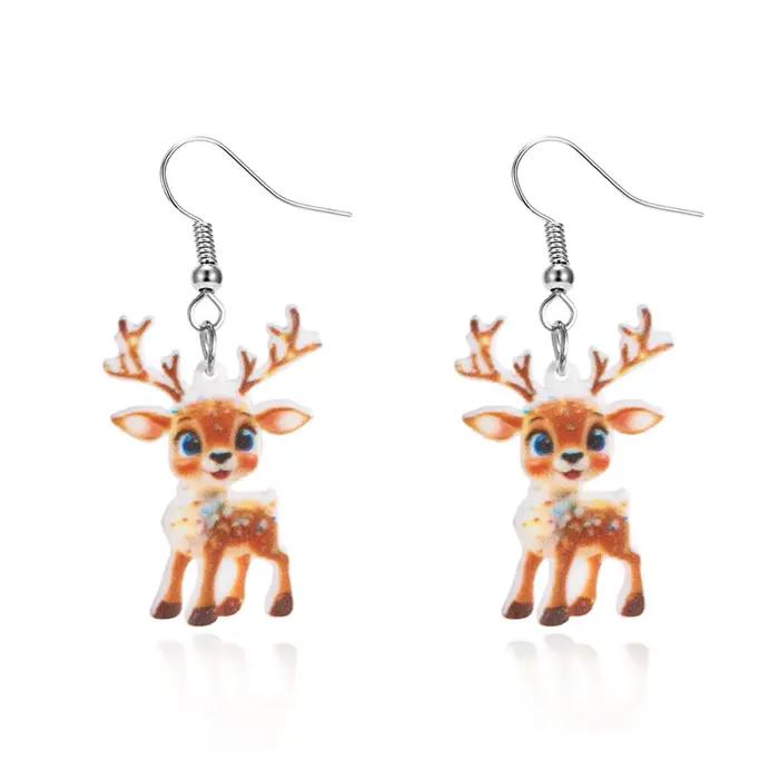 Nouvelles Boucles d'Oreilles de Noël Tendance pour Femmes, Adorables Motifs Bonhomme en Pain d'Épice