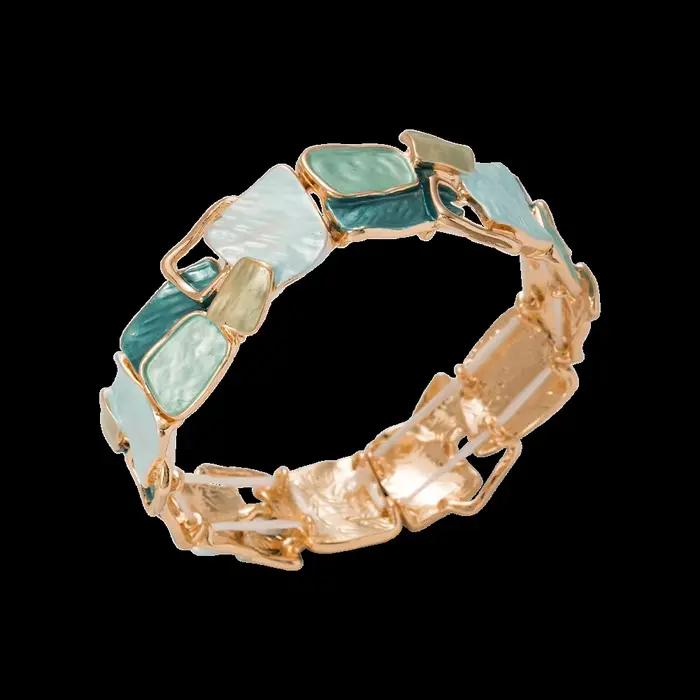 Bracelet géométrique en émail Cring Coco, bracelet élégant carré pliable et extensible, bijoux Boho