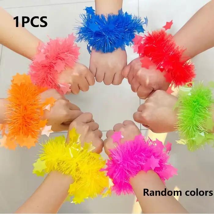 Bracelet fluorescent lumineux cinq étoiles, 1/5 pièces, bracelets lumineux réutilisables pour annive