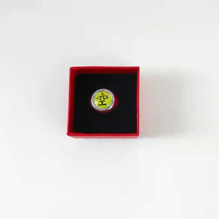 Bague d'accessoires anime tendance Akatsuki Itachi Kanji Rouge Naruto Shippuden, vendue à l'unité, e