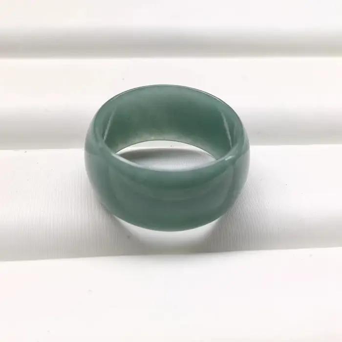 Bague en Jade d'eau bleue naturelle du Myanmar pour hommes et femmes, pierres précieuses de guérison