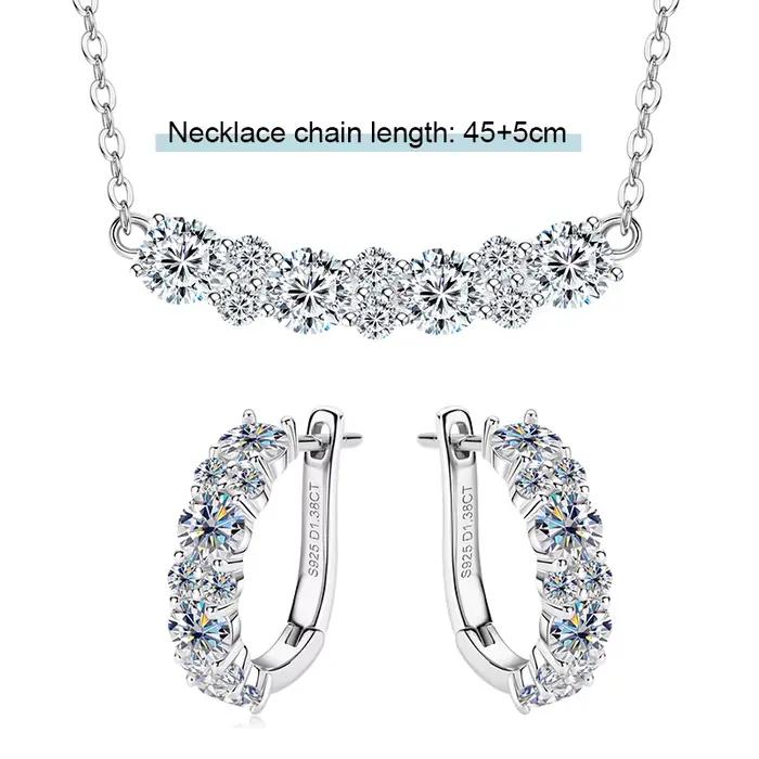OXTAO avec ensembles de bijoux certifiés, vente en gros, colliers et boucles d'oreilles en diamant M