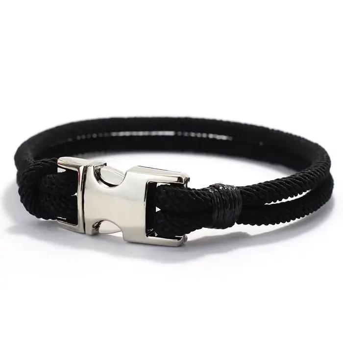 Nouveau Bracelet en corde Unique pour hommes, boucle détachable, fabriqué à la main, porte-bonheur,