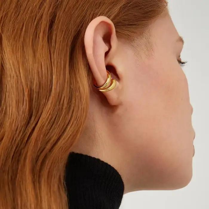 Boucles d'oreilles à Clip sans perçage pour femmes, classique, couleur or, tendance, cadeau pour fil