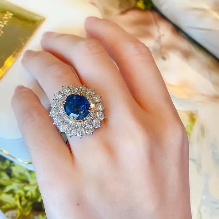 Bague de princesse Diana AAAAA Cz pour femmes, couleur argent, bijoux de mariage, de fiançailles