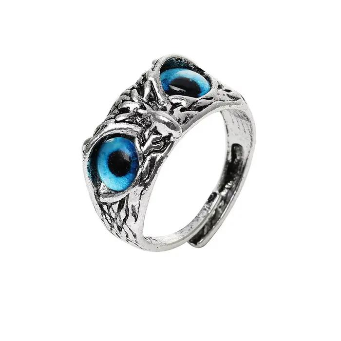 Bague hibou Vintage à breloque pour hommes et femmes, animaux mignons, bagues gothiques pour jeunes, bijoux, accessoires, cadeaux