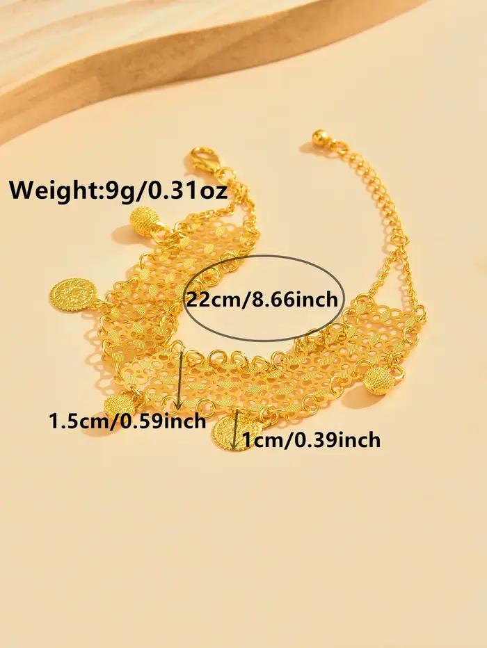 Bracelet à pampilles fabriqué à la main en métal pour l'industrie lourde, Style cour de luxe arabe, adapté aux fêtes et aux festivals