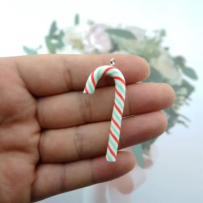 Breloques canne à bonbons pour la fabrication de bijoux, bricolage, boucles d'oreilles, Bracelet, pendentif, résultats d'accessoires, fabrication de téléphone, vente en gros, en vrac
