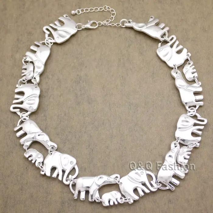 RechicGu-Collier vintage pour femme, pendentif éléphant géométrique, lien bébé, collier hindou, mode punk, bijoux pour homme, cadeaux