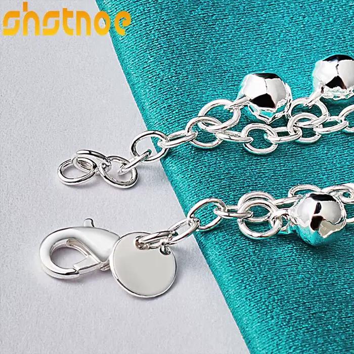 Bracelet cloche en argent Sterling 925 pour femmes, bijoux à la mode, cadeau d'anniversaire, de fiançailles, de mariage